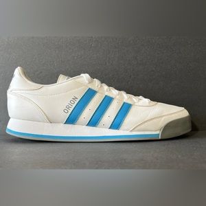 Adidas Originals Orion  White/Blue Leather Sneakers Shoes Men’s size 13 US